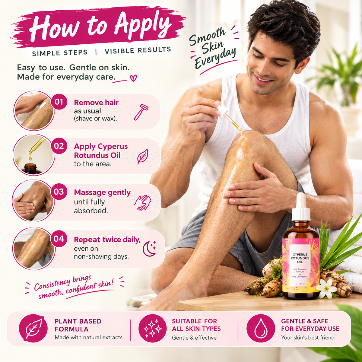 Cyperus Hair Removal Oil (Pack of 2)